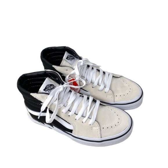 VANS Sk8-Hi Bolt Shoes Beige Black Women's Size Suede Sneakers Skate VN0A5JIVZHJ - Picture 4 of 9